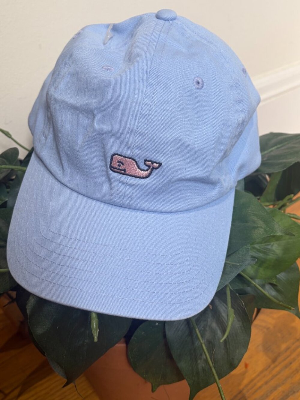 Vineyard Vines Baseball Cap Blue Pink Whale cotton